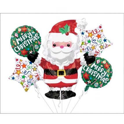 5 In 1 Merry Christmas Foil Balloon Set: Christmas Gifts