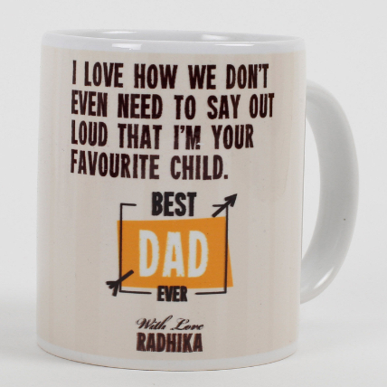 Best Dad Ever Personalised Mug: 