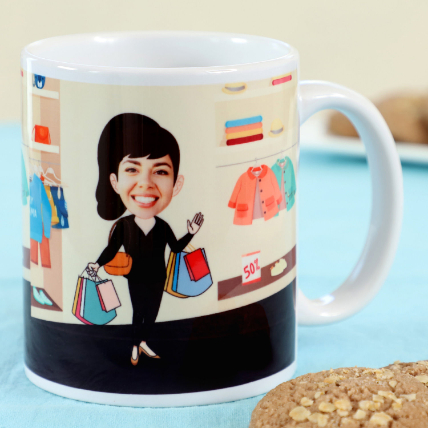 Caricature Personalised Office Mug: Same Day Delivery Gifts