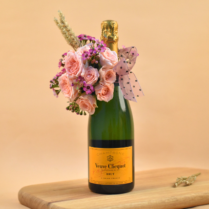 Champagne & Mixed Flowers Combo: Combos Gift