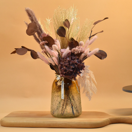 Classic Mixed Flowers Jar Arrangement: Premium Flowers 