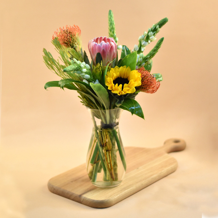 Delightful Flowers Oval Shaped Vase: 