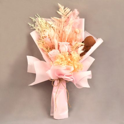 Elegant Mixed Preserved Flowers Bouquet: Flower Bouquets Delivery