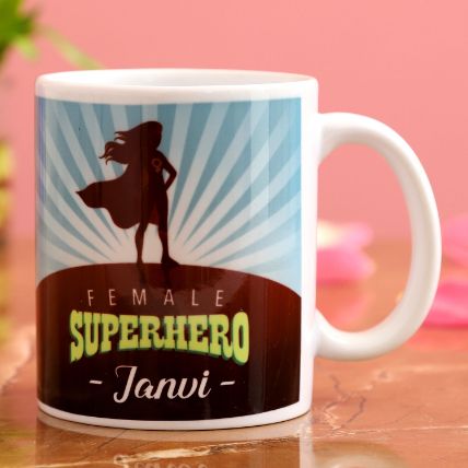 Female Superhero Personalised White Mug: Personalised Gifts Philippines