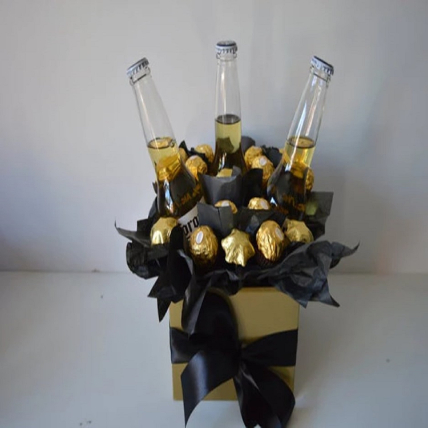 Ferrero Rocher & Beer Luxury Bouquet: New Year Gifts 