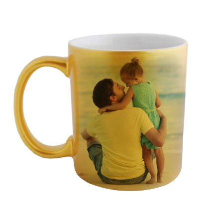 Golden Personalized Father Daughter Mug: 