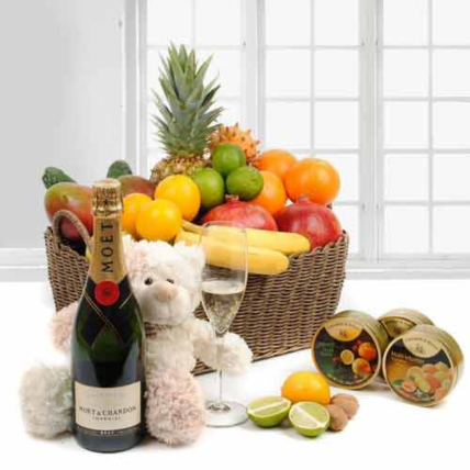 Healthy Fruits Wine & Bear Gift: Gifts for New Year