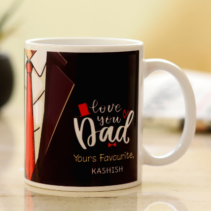 Love You Dad Personalized Mug: 