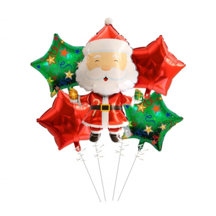 Merry Christmas Santa Foil Balloons: 