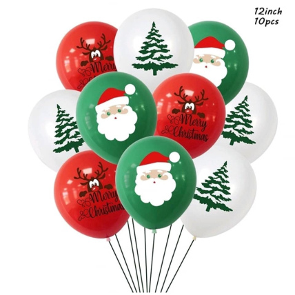 Merry Christmas Theme Balloons 15 Pcs: 