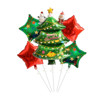 Merry Christmas Tree Theme Balloons: 
