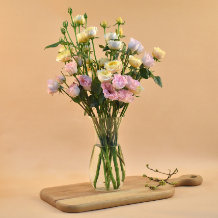 Mixed Spray Roses Oval Shaped Vase: House Warming Gifts