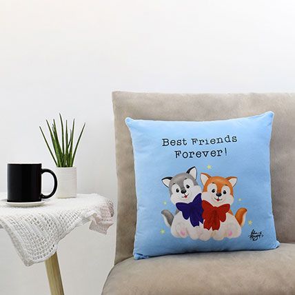 Paw Friends Forever Printed Cushion: Cushions 