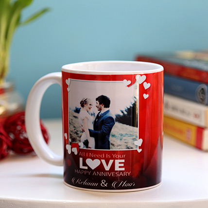 Personalised Anniversary Love Mug: Gifts for Colleague