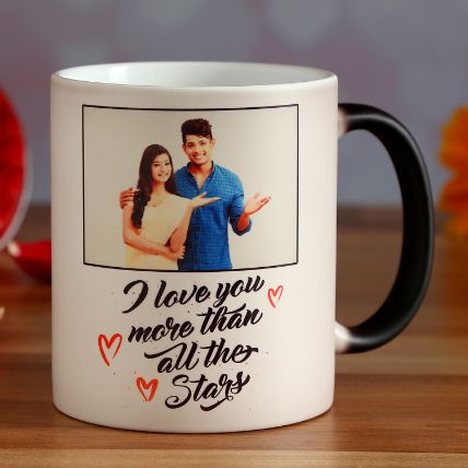 Personalised Couple Photo Love Quote Magic Mug: 
