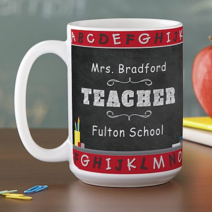 Personalised Funky Teachers Day Mug: 