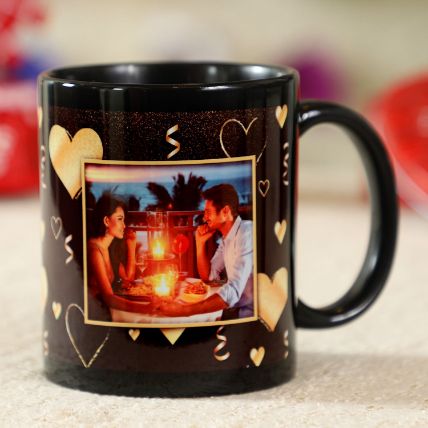 Personalised Gorgeous Black Mug: Customized Gifts 