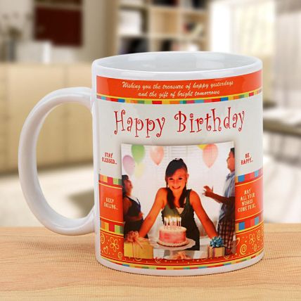 Personalised Happy Birthday Celebration Mug: Personalised Gifts for Her