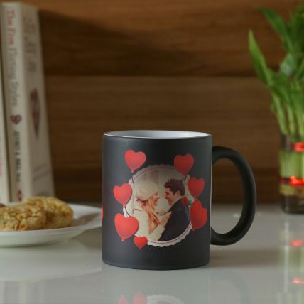 Personalised Heart Magic Mug: 