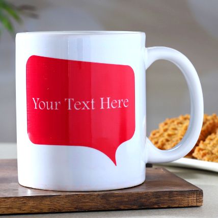Personalised Message White Mug Hand Delivery: Gifts Under 1500