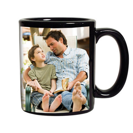 Personalized Black Coffee Mug: 