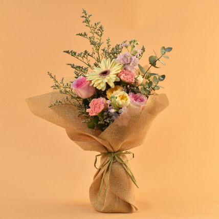 Pleasing Mixed Flowers Bouquet: Same Day Delivery Gifts