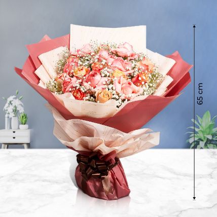 Premium Mixed Blossoms Bouquet: Birthday Flowers 