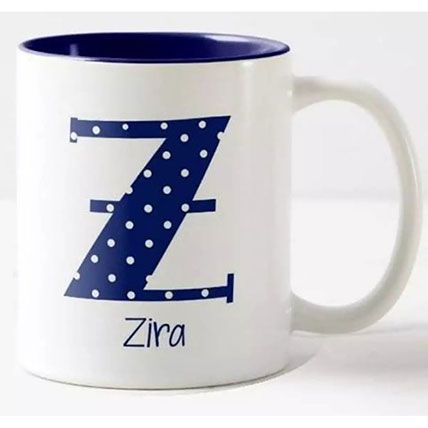 Pretty Initial And Name Personalized Mug: 