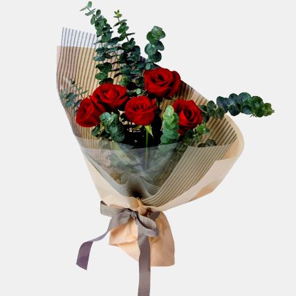 Red Roses Love Bunch: Graduation Flowers