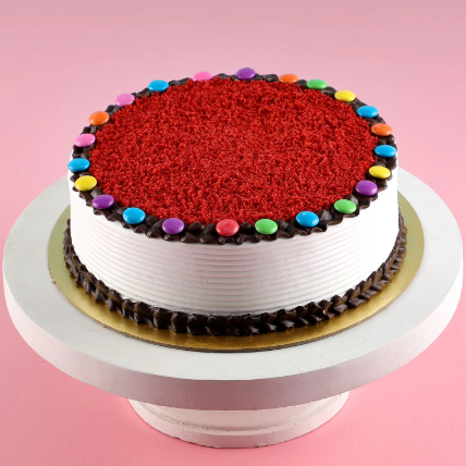 Red Velvet Gems Cake: Birthday Cake 
