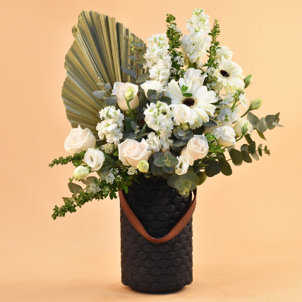 Soothing Mixed Flowers Arrangement: Sympathy and Funeral Flowers 