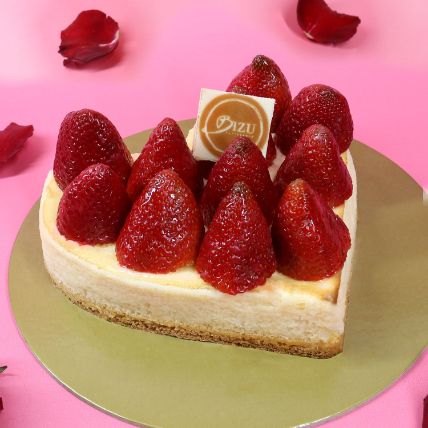 Valentine Strawberry Heart Shaped Cake: Anniversary Cakes 