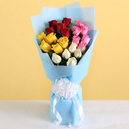 Vibrant Roses Bouquet: 