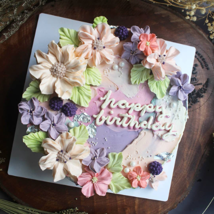 Zoe Flower Cake: Cake Delivery 