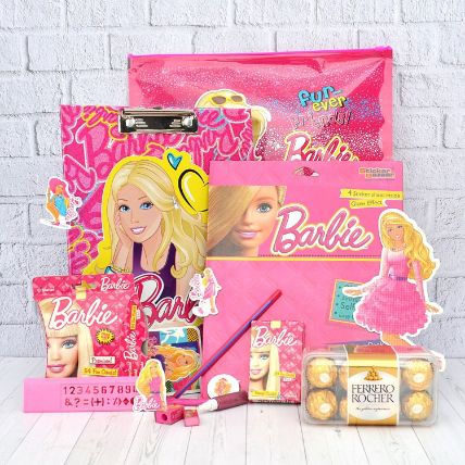 Barbie Stationary Set And Ferrero Rocher