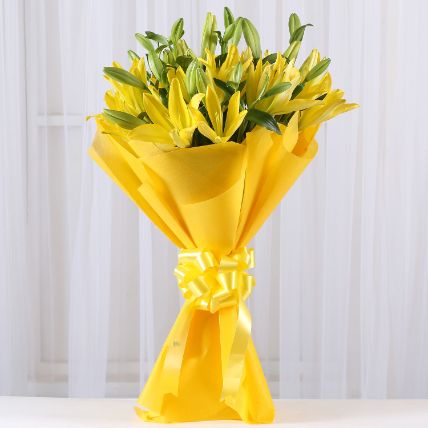 Bright Yellow Asiatic Lilies