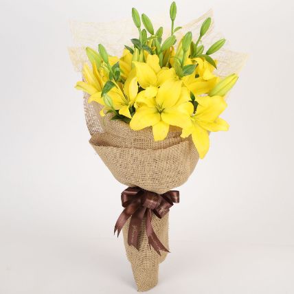 Cheerful Asiatic Yellow Lilies