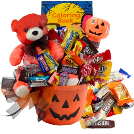 Halloween Treats & Teddy Basket