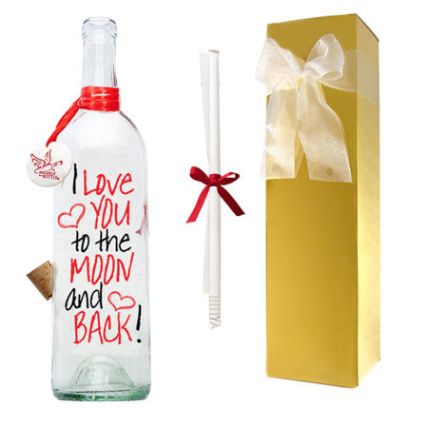 Moon And Back Message Bottle