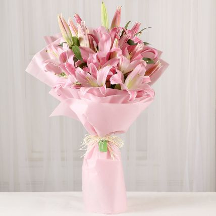 Passionate Oriental 12 Pink Lilies