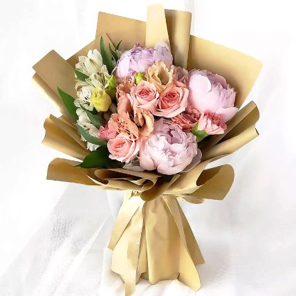 pink elegance mix flower bouquet