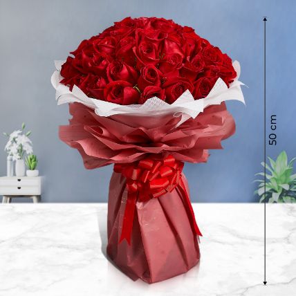 premium red roses bouquet