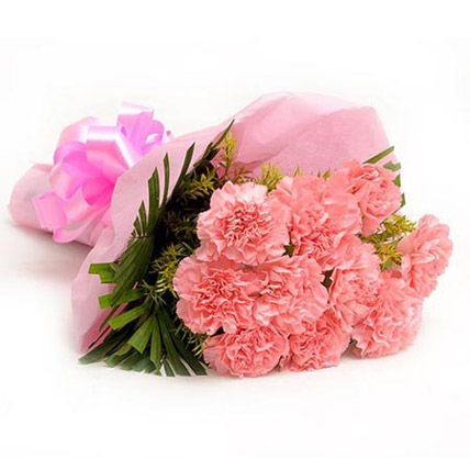 Pretty 6 Pink Carnations Bouquet