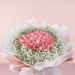 Ravishing Pink Flowers Beautifully Tied Bouquet