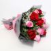 12 Pink And Red Roses Sweet Bouquet