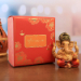 4 Colourful Diyas and Raja Ganesha Idol