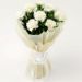 8 White Carnations Bouquet