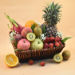Assorted Fruits Rectangular Basket
