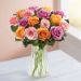 beautiful mixed roses vase arrangement