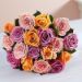 beautiful mixed roses vase arrangement